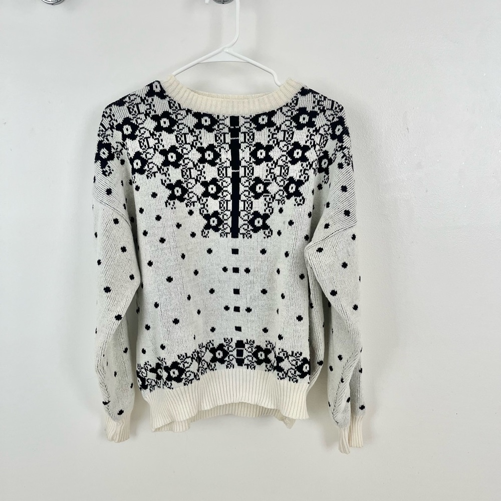 Scandi Geometric Bold Classic Black White Neutral Sweater